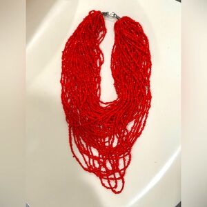 Coral beaded necklace